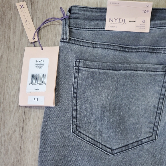 NYDJ Ami Skinny Fit Mid Rise Jeans grey pant Size 10 Petite - Picture 11 of 15